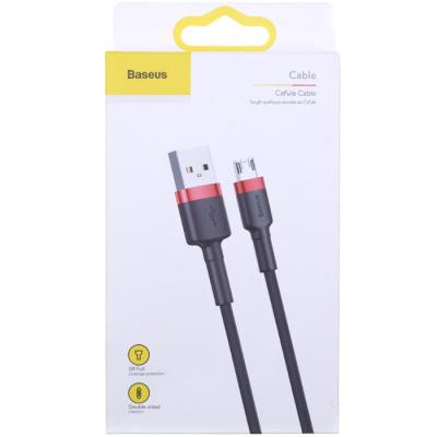 USB дата-кабель Baseus Cafule, micro-USB, 2.4А, 1 м, в нейлоновому обплетенні, CAMKLF-B91 - інтернет-магазин запасних частин для телефонів та електроніки MaxService