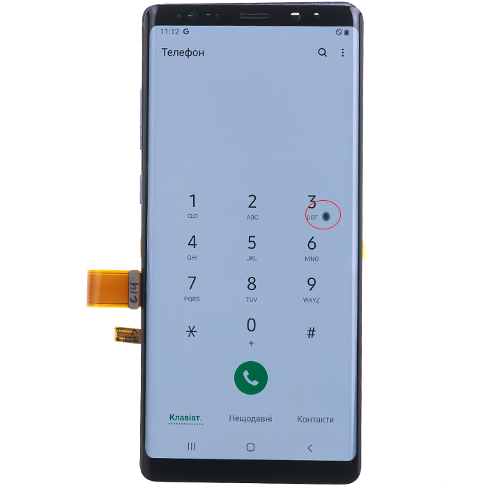 Дисплей для Samsung Galaxy Note 8 N950, оригинал (переклеено стекло) с дефектом (черное пятно) - интернет-магазин запасных частей для телефонов и электроники MaxService