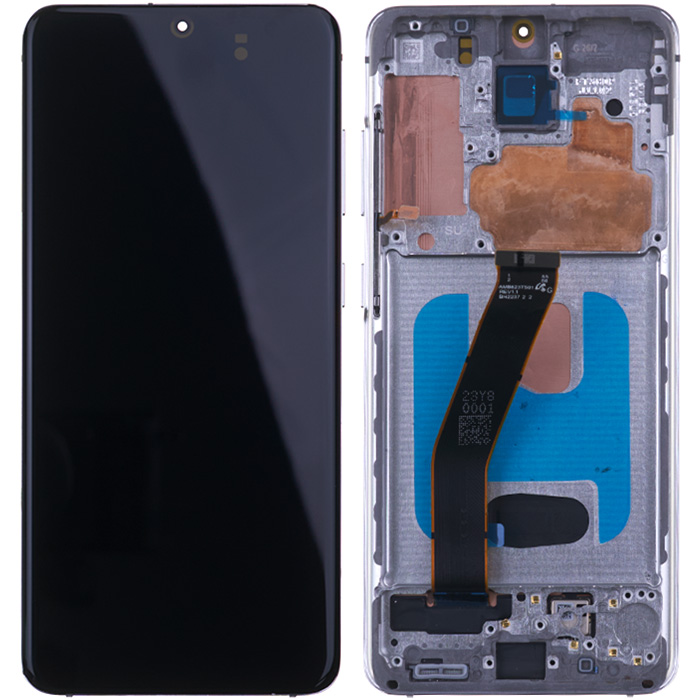 Дисплей для Samsung Galaxy S20/S20 5G G980/G981, с сканером отпечатка пальцев, OLED (Cosmic Gray)
