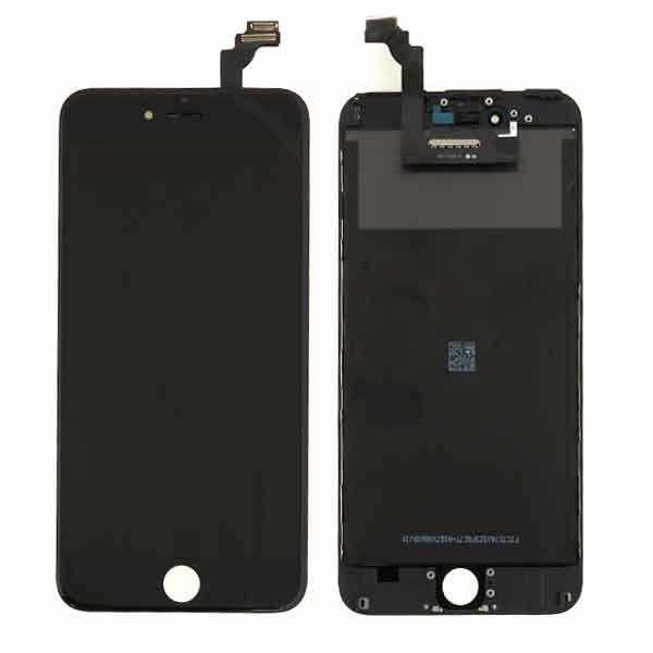 Дисплей для Apple iPhone 6 Plus, с рамкой, оригинал (переклеено стекло) (черный)