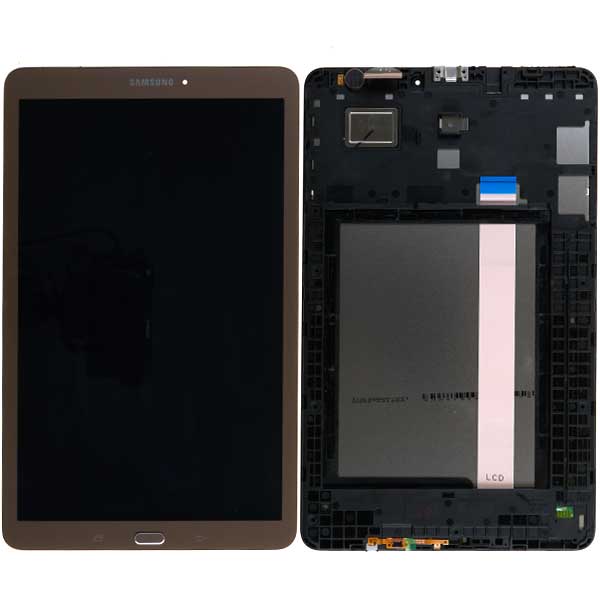 Дисплей для Samsung Galaxy Tab E 9.6 T561, Galaxy Tab E 9.6 T560 (с рамкой и сенсором, оригинал, коричневый)