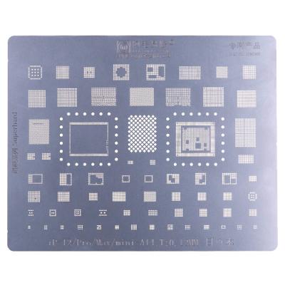 Трафарет Amaoe BGA iPhone 12, iPhone 12 Pro, iPhone 12 Mini, iPhone 12 Pro Max, 0.12mm - інтернет-магазин запасних частин для телефонів та електроніки MaxService