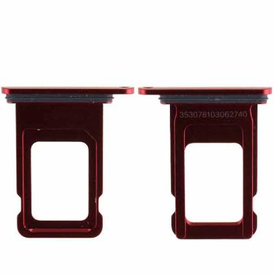 Держатель SIM карты для iPhone XR, оригинал, с разборки (Red)