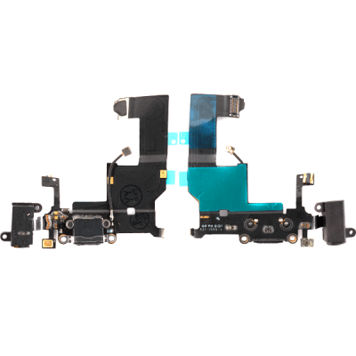 Шлейф коннектора зарядки для iPhone 5, с коннекторм наушников, с микрофоном - интернет-магазин запасных частей для телефонов и электроники MaxService