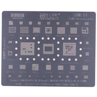 BGA трафарет Amaoe SAM: 17, 0.12 мм для Samsung Galaxy S22/S22 5G S901/S901B - интернет-магазин запасных частей для телефонов и электроники MaxService