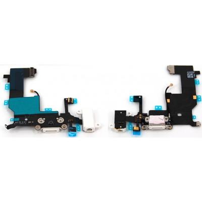 Шлейф коннектора зарядки для iPhone 5, с коннекторм наушников, с микрофоном - интернет-магазин запасных частей для телефонов и электроники MaxService