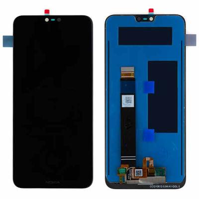 Дисплей для Nokia 7.1, TA-1095, с сенсорным экраном, оригинал (переклеено стекло) (черный)