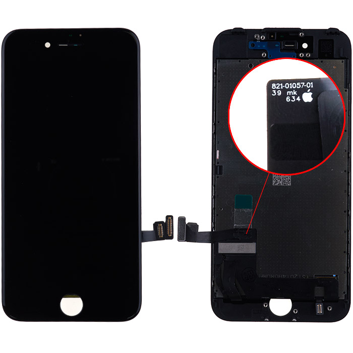 Дисплей для iPhone 7 (оригинал (переклеено стекло), черный)