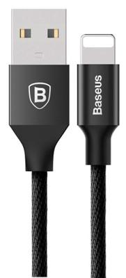 USB дата-кабель Baseus в нейлоновій обплетенні, Lightning, USB Type-A, 2.4 А, 1 м - інтернет-магазин запасних частин для телефонів та електроніки MaxService