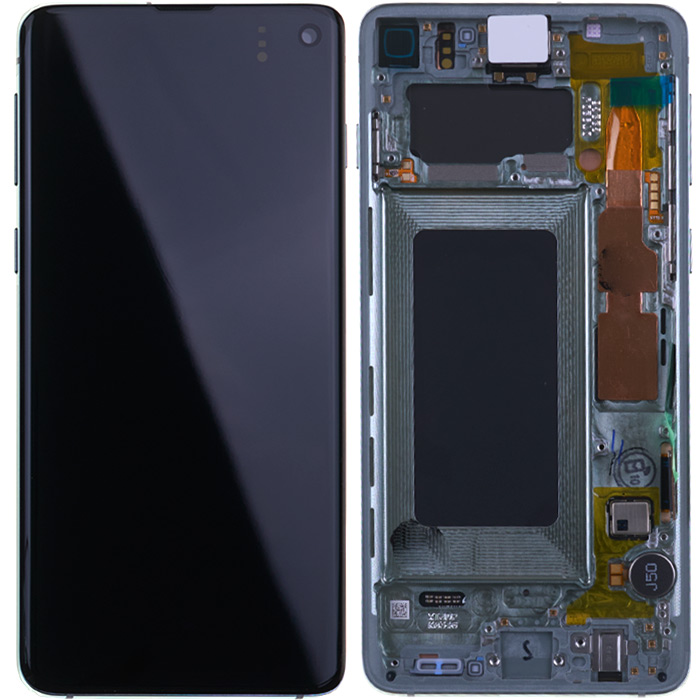 Дисплей для Samsung Galaxy S10 G973, с рамкой, Service оригинал (Green)