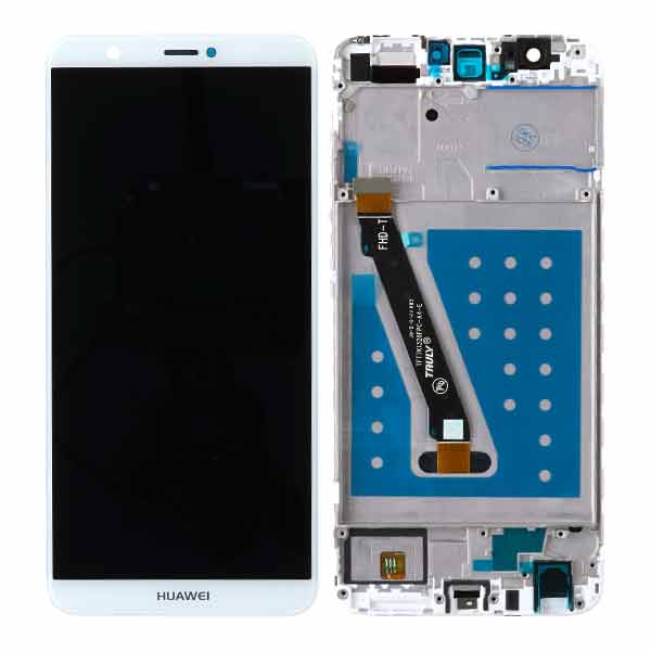 Дисплей для Huawei P Smart 2017, FIG-LX1, с сенсорным экраном, с рамкой (белый)