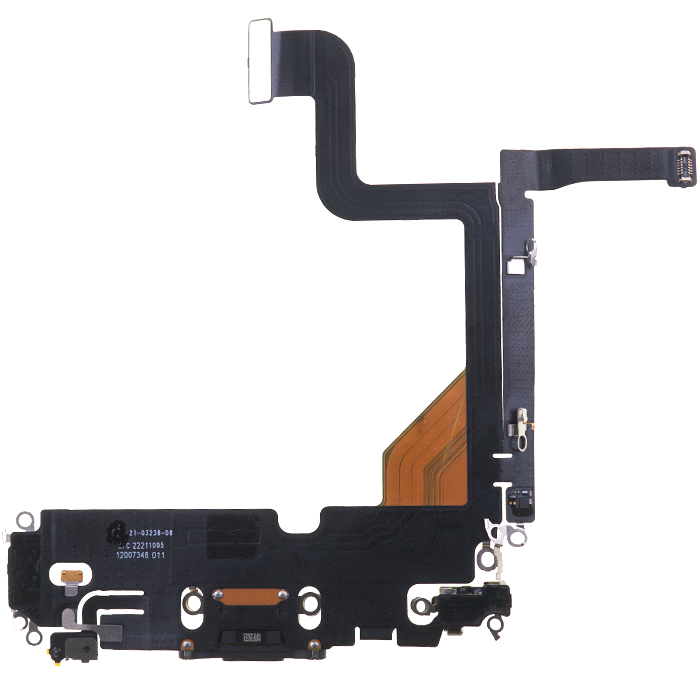 Шлейф коннектора зарядки для iPhone 13 Pro, с микрофоном, оригинал (Black)