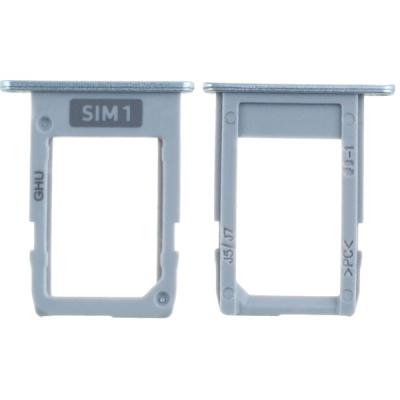 Держатель SIM карты для Samsung Galaxy J7 2017, J730 (Sim1, синий)