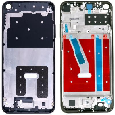 Рамка крепления дисплея для Huawei P40 Lite E, ART-L29, с боковыми кнопками (черная)