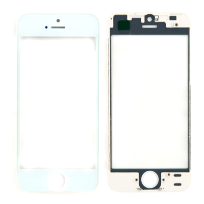Стекло экрана под переклейку для Apple iPhone 5, с рамкой, (4") (белое) Стекло экрана под переклейку для Apple iPhone 5, с рамкой, (4") (белое)