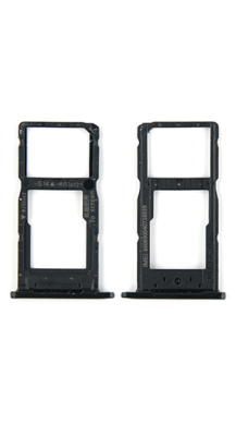 Лоток | Держатель SIM карты для Huawei P Smart 2019, POT-LX1 (черный)