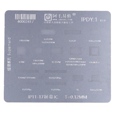 BGA трафарет Amaoe IPDY:1 V7.0 iPhone 11-17 для мікросхеми тачскріна та контролера живлення - інтернет-магазин запасних частин для телефонів та електроніки MaxService