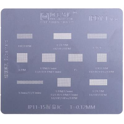 BGA трафарет Amaoe IPDY:1 V0.3 iPhone 11-15 для микросхемы тачскрина - интернет-магазин запасных частей для телефонов и электроники MaxService
