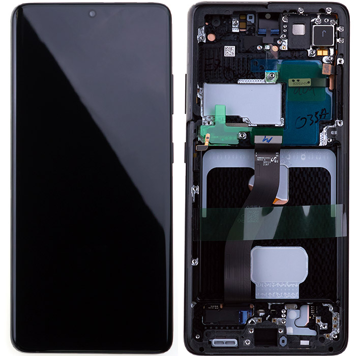 Дисплей для Samsung Galaxy S21 Ultra 5G G998, с рамкой, оригинал (Service Pack) (Black)