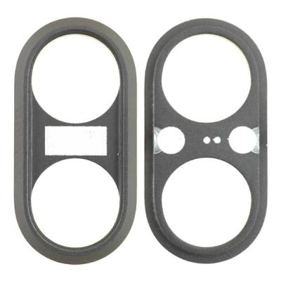 Стекло основной камеры для Apple iPhone 8 Plus (с ободком, черное)