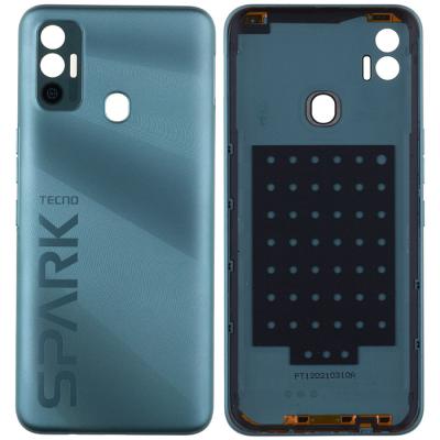 Задняя крышка для TECNO Spark 7 KF6n, с кнопками регулировки громкости (Spruce green)