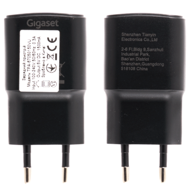 Зарядний пристрій TPA-67050150VU для Gigaset USB-A (5В-1.5 А), оригінал - інтернет-магазин запасних частин для телефонів та електроніки MaxService