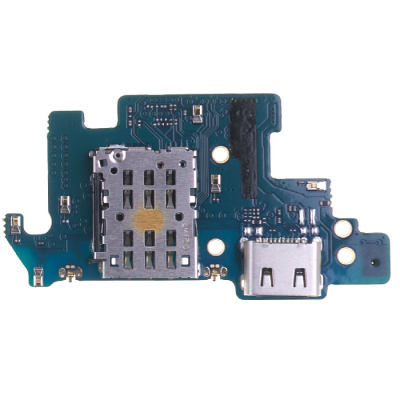 Нижня плата зарядного конектора для Samsung Galaxy A80 A805, з конектором SIM, оригінал PRC - інтернет-магазин запасних частин для телефонів та електроніки MaxService
