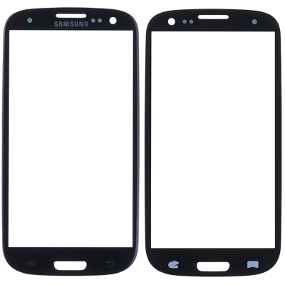 Стекло экрана под переклейку для Samsung Galaxy S3, I9300 I9305, (4,8") (черное)