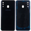 Задня кришка Samsung Galaxy A30 A305, зі склом камери, оригінал Китай (чорна)