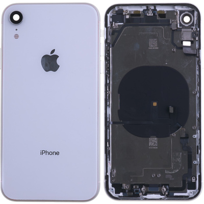 Корпус для iPhone XR, с боковыми кнопками и стеклом камеры, оригинал, с разборки (White (состояние 8 из 10))