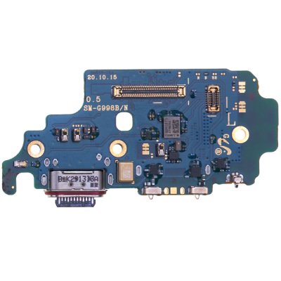 Нижняя плата коннектора зарядки для Samsung Galaxy S21 Ultra 5G G998, с микрофоном, Service оригинал - интернет-магазин запасных частей для телефонов и электроники MaxService