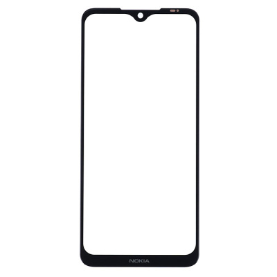 Стекло экрана под переклейку для Nokia 7.2, TA-1196, (6,3") (черное)