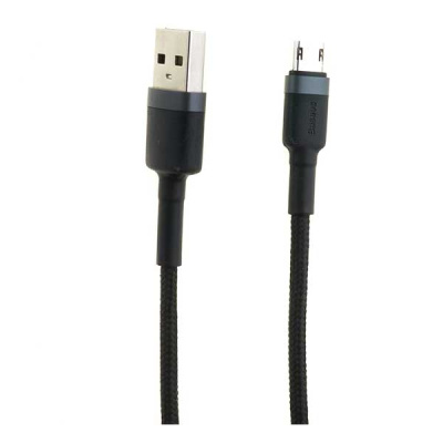 USB дата-кабель Baseus Cafule, micro-USB, 2.4А, 1 м, в нейлоновому обплетенні, CAMKLF-BG1 - інтернет-магазин запасних частин для телефонів та електроніки MaxService