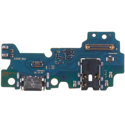 Нижня плата зарядки для Samsung Galaxy A32 A325, з конектором навушників, оригінал PRC - інтернет-магазин запасних частин для телефонів та електроніки MaxService