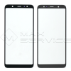 Стекло экрана под переклейку для Samsung Galaxy A6+ Plus 2018 A605, (6") (черный)