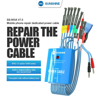 Тест-кабель живлення SUNSHINE SS-905A V7.0, iPhone 6-13 Pro Max - інтернет-магазин запасних частин для телефонів та електроніки MaxService