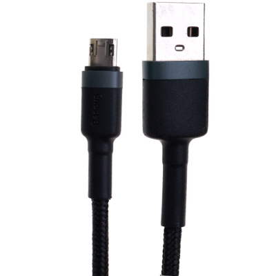 USB дата-кабель Baseus Cafule, micro-USB, 1.5А, 2 м, в нейлоновому обплетенні, CAMKLF-CG1 - інтернет-магазин запасних частин для телефонів та електроніки MaxService