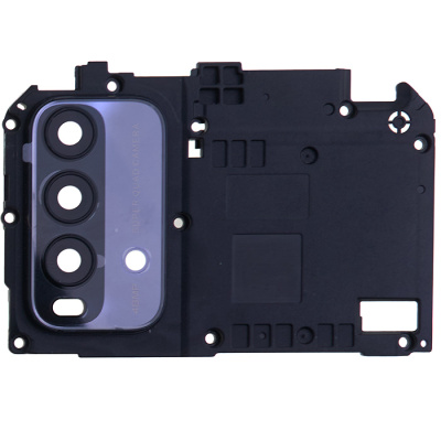 Стекло камеры для Xiaomi Redmi 9T, с рамкой (Carbon Gray)